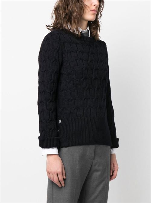 Sweater with woven design THOM BROWNE | FKA428AY1024415